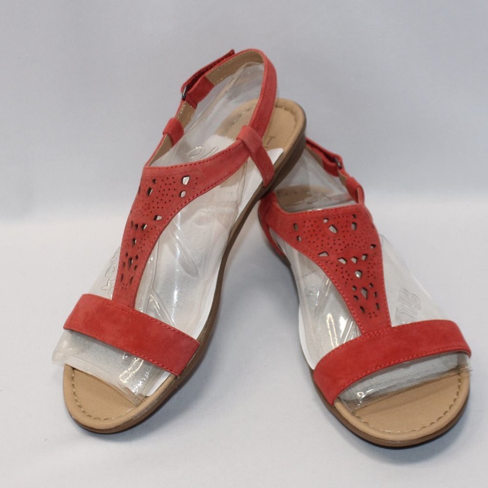 Naturalizer Suede Coral Windham Laser Perforation Sandals